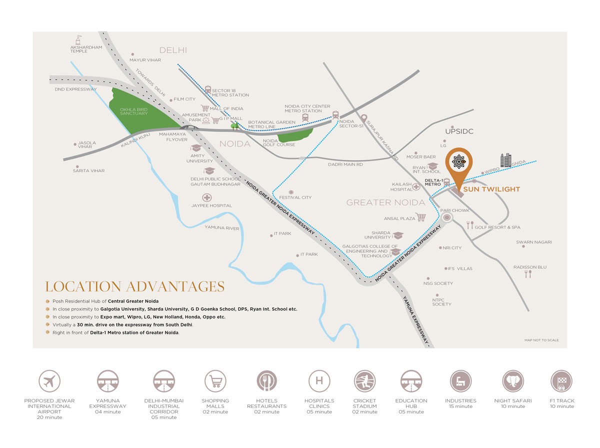 Sun Twilight Location Map